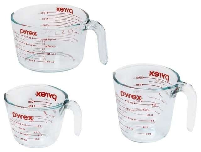 Pyrex 3-Piece Glass Measuring Cup Set
