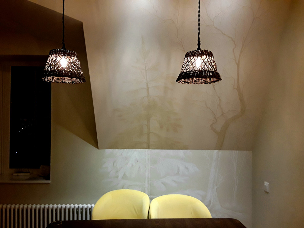 Частный интерьер в мансарде