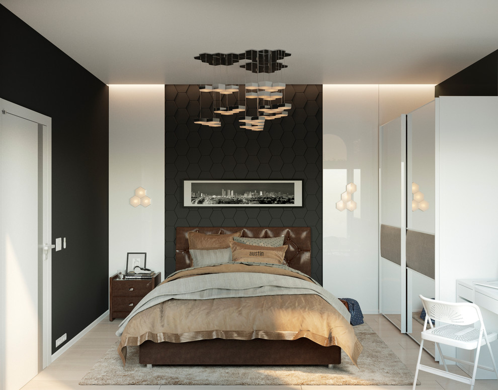 Спальня в черном цвете