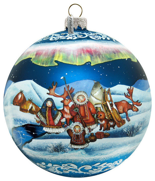 Hand Painted Scenic Glass Ornament Ball, Limited Edition - Traditional ...