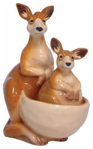 4.5 Inch Kitchenware Kangaroos Figurines Salt and Pepper Shakers