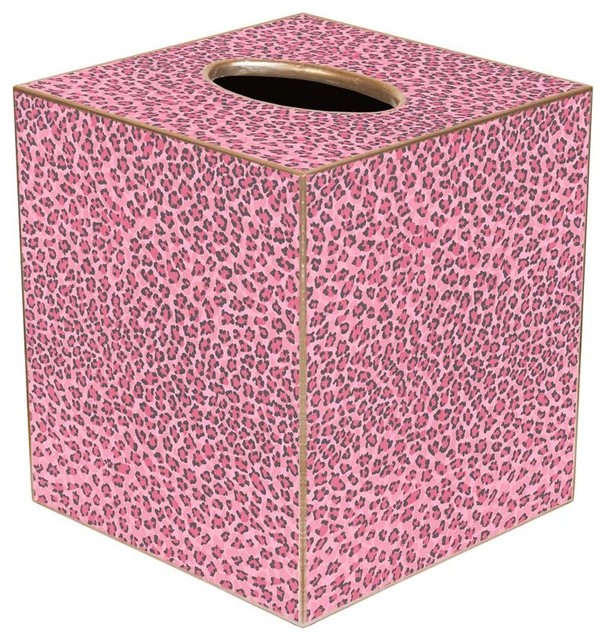 TB803 - Pink Leopard Tissue Box Cover - Contemporary - Tissue Box ...