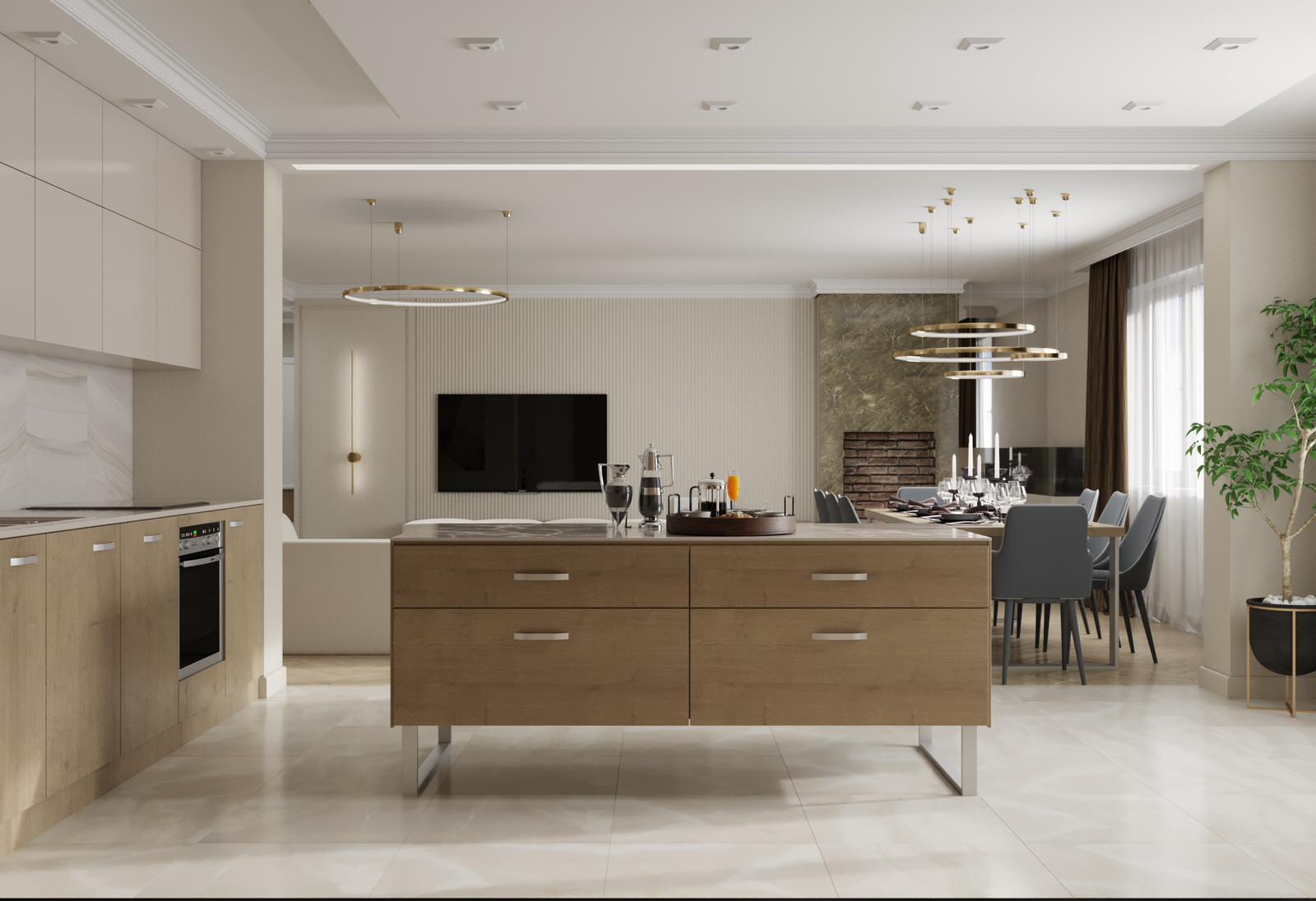 Визуализация квартиры 135 кв ЖК Даудель г.Тюмень