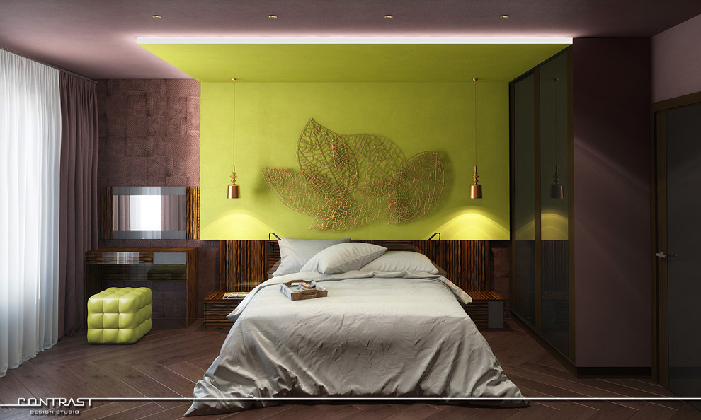 Спальня в темных тонах