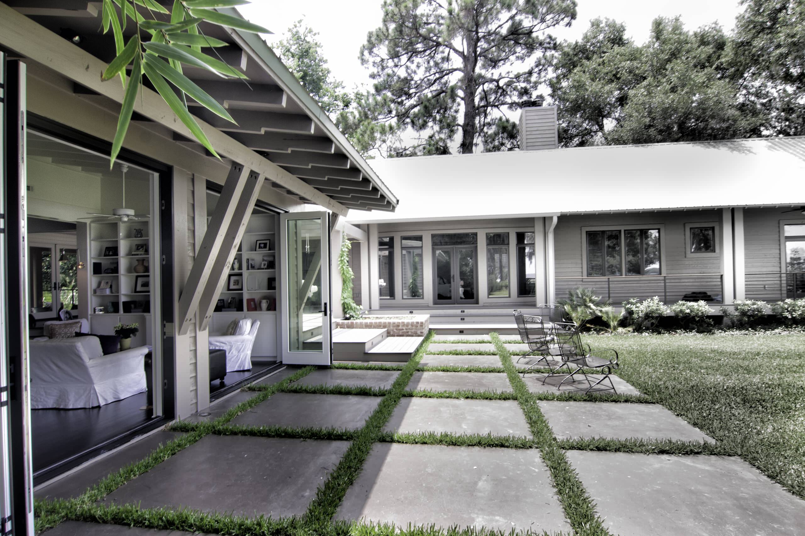 View of Farmhouse Porch Exposed Rafters Ceiling 23 Stylish Spaces With Exposed