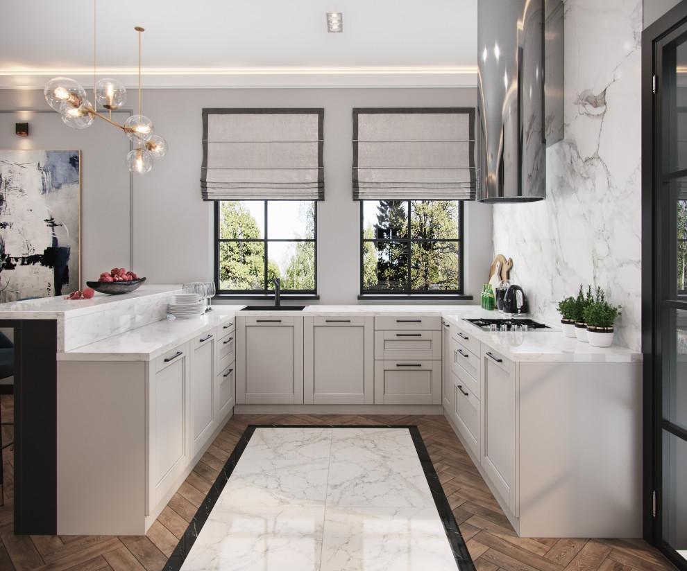 Частный дом в Санкт-Петербурге. Кухня-столовая