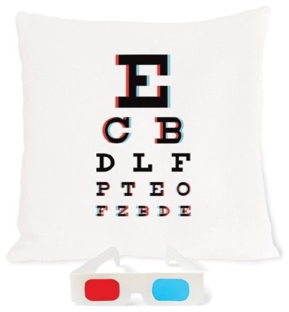 3-D Eye Chart Pillow