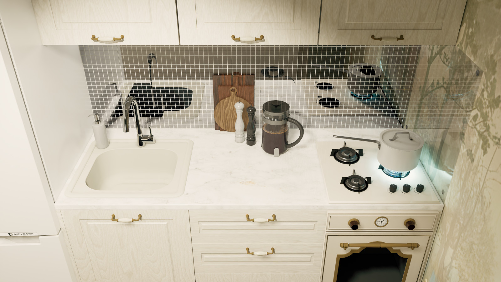 Однокомнатная квартира с элементами ретро.