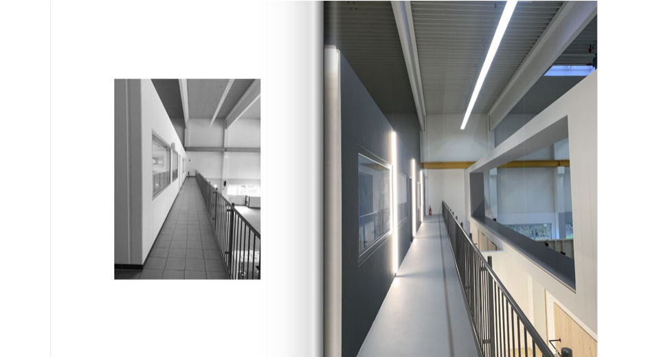 Bobst Campus Showroom Office Büro Planung Präsentation Umplanung Modernisierung Ausstellung Interior Design NRW Krefeld Meerbusch Architektur Innenarchitektur Gestaltung 3D Akustik Beleuchtung