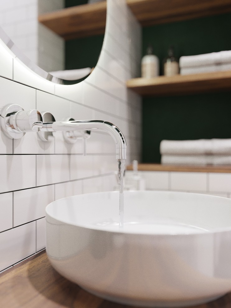 Визуализация санузла совмещенного с постирочной в "сталинке"