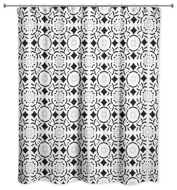 Tile Shower Curtain Contemporary Shower Curtains by Designs