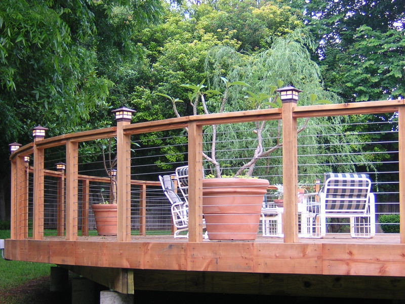 Deck - large transitional backyard deck idea in Dallas with no cover