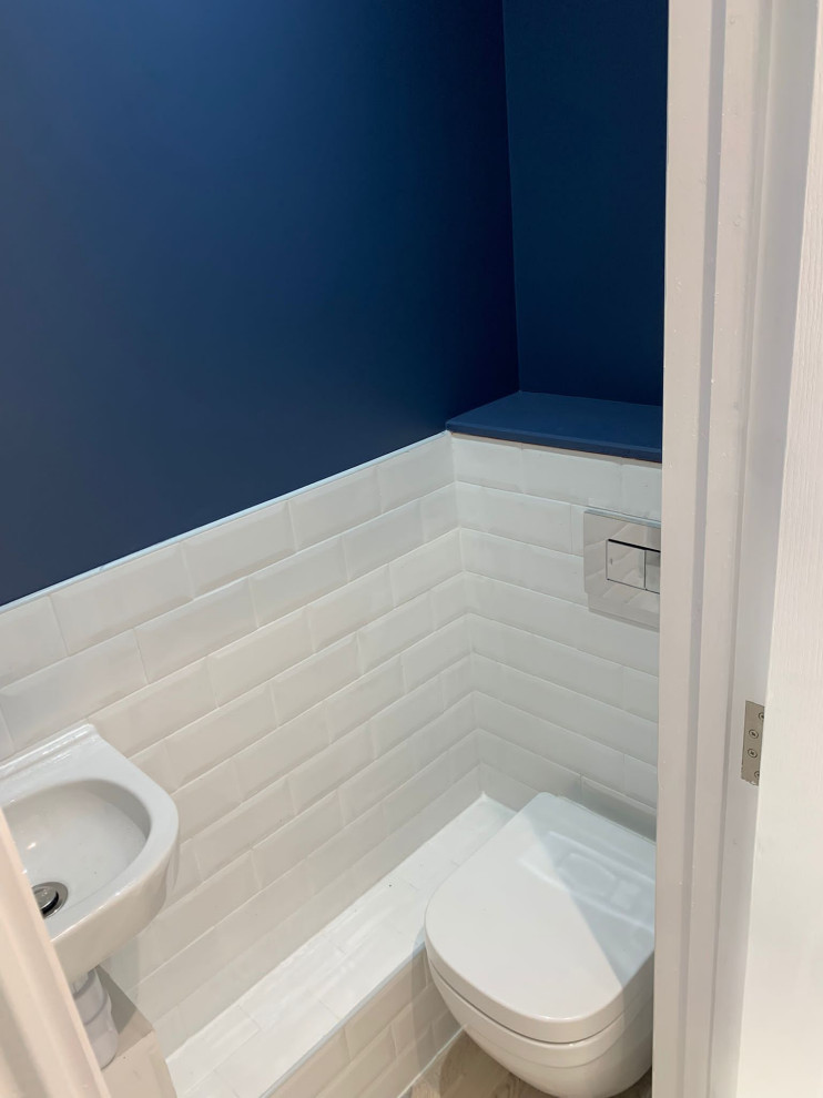 Design ideas for a contemporary cloakroom in London.