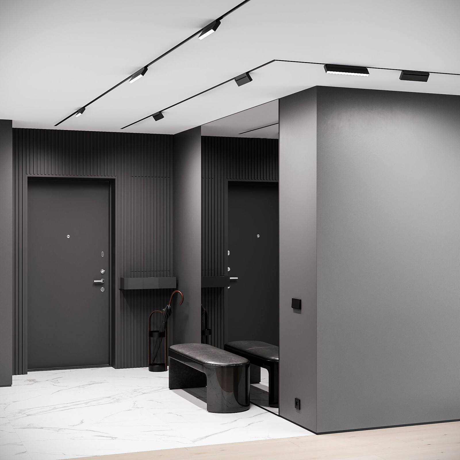 Slim Magnetic Умный трековый светильник 18W 2700-6500K Dim Kos чёрный