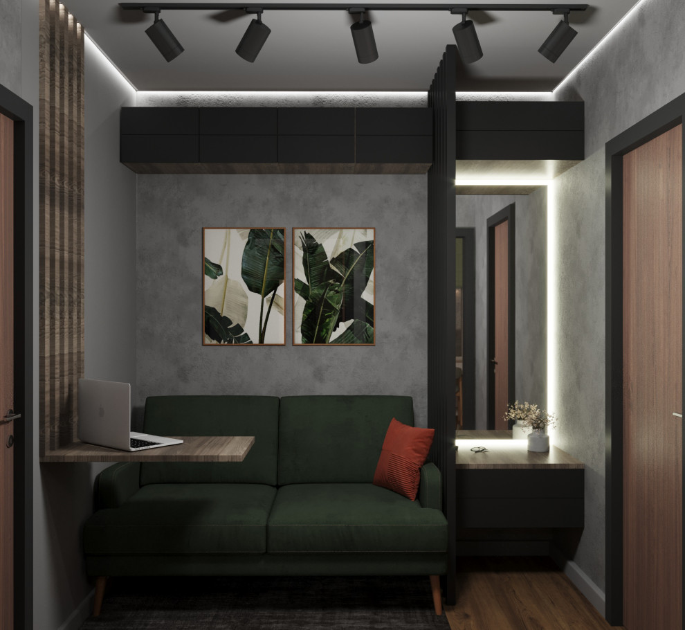 Вечерний вариант рабочей зоны в спальне