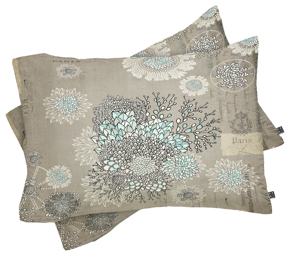 Deny Designs Iveta Abolina French Blue Pillow Shams, King, Queen French Country Pillowcases