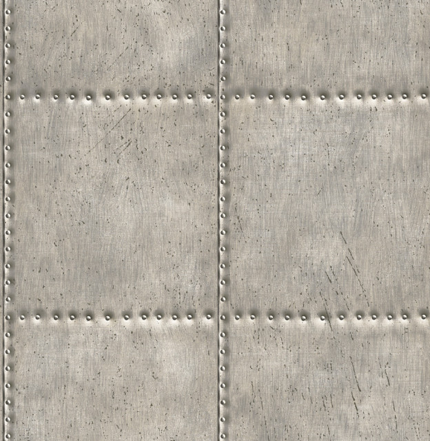 Indium Silver Sheet Metal Wallpaper, Sample