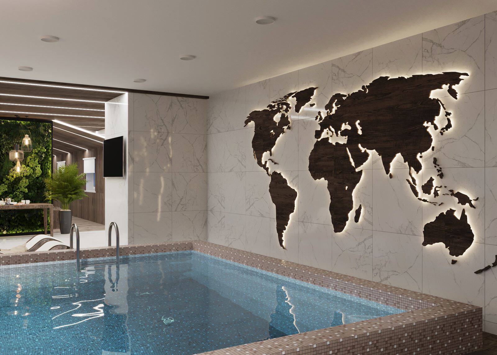 Банно-помывочный комплекс с бассейном.