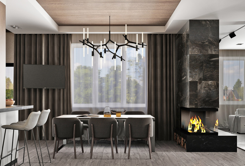 Дизайн кухни с гостинной