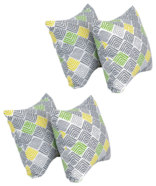 17" Square Polyester Outdoor Throw Pillows, Set of 4, Belk Stone