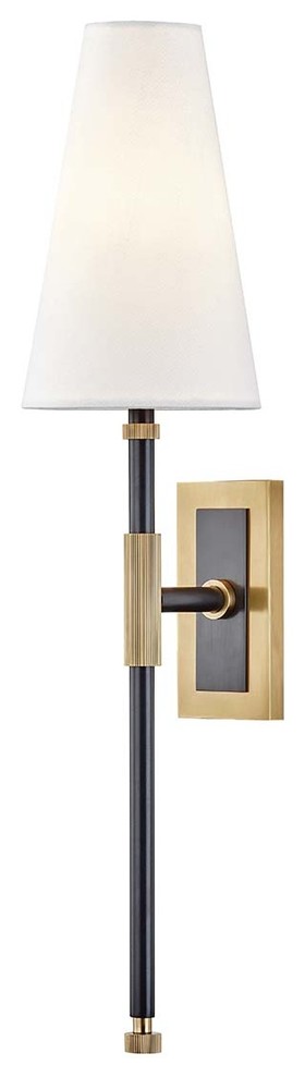Bowery 1-Light  Wall Sconce, Aged Old Bronze