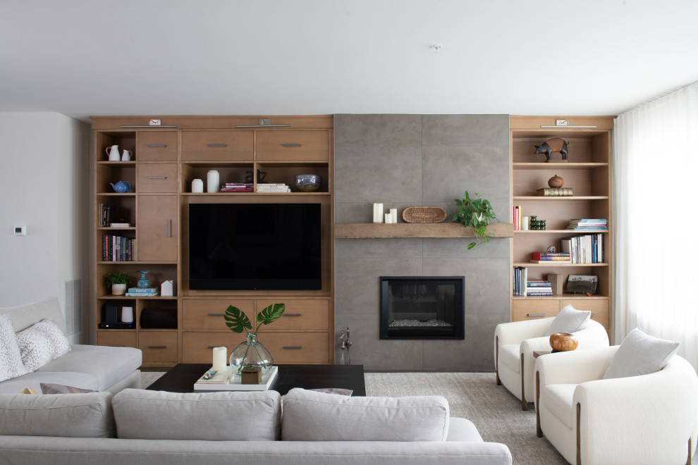 This is an example of a modern living room in Philadelphia.