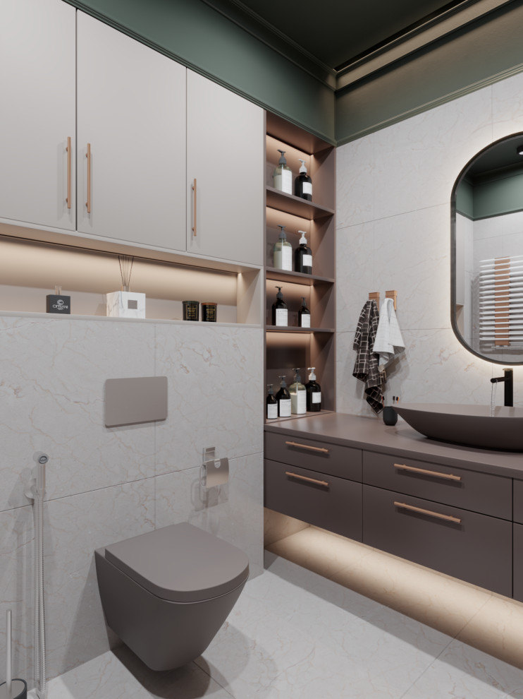 Проект интерьера кухни и санузла