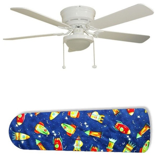 Rocket Race Outer Space 52" Ceiling Fan with Lamp