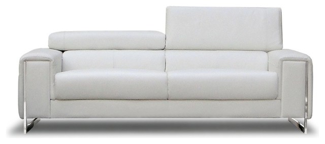 Jm Furniture Soho Leather Sofa White 17655111 S W Contemporary Jm Furniture Soho Leather Sofa White