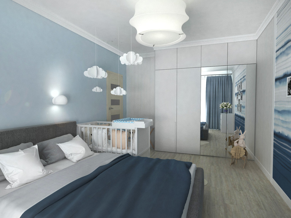 Двушка в голубых тонах