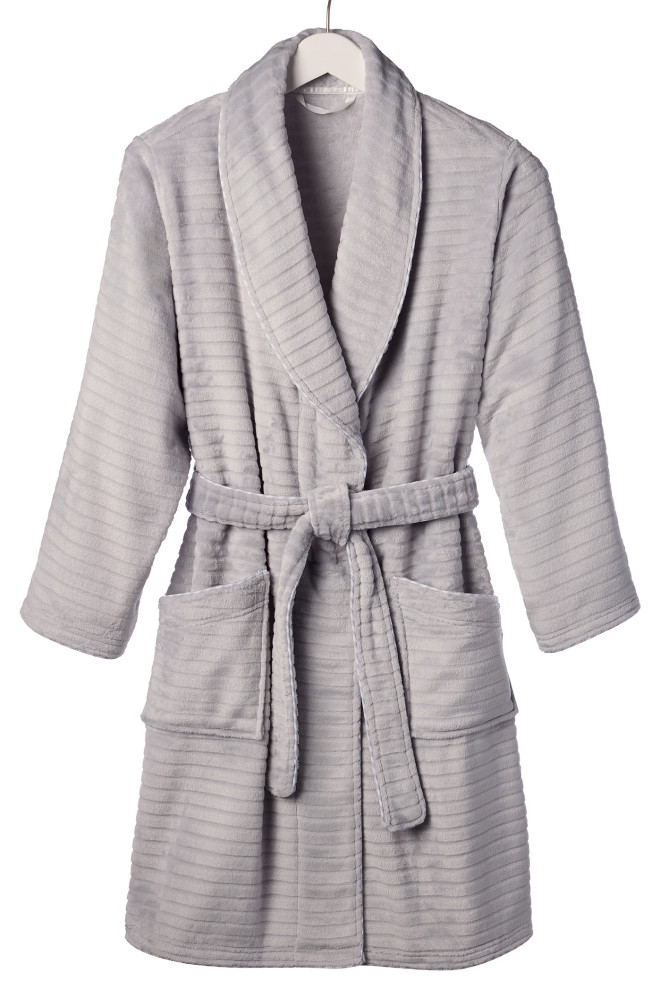 Well Being By Sunham Plush Robe - Modern - Bathrobes - by Sunham Home ...