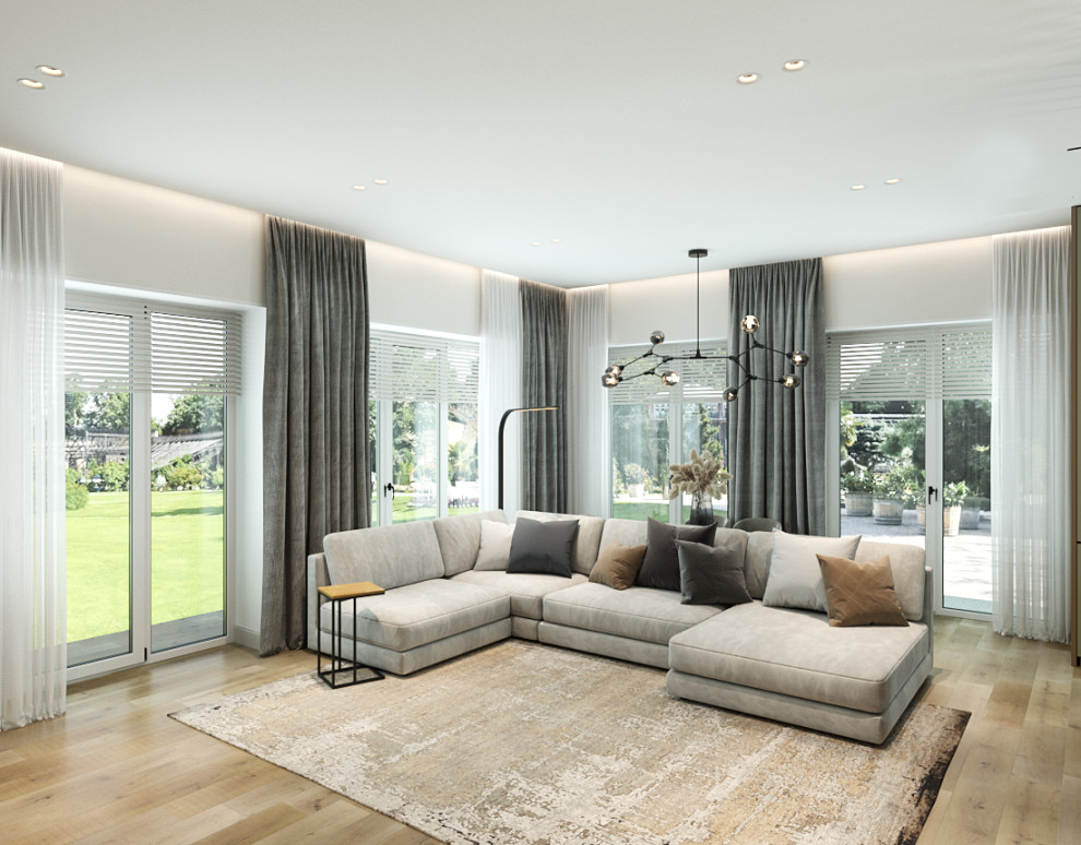 Загородный дом в одном уровне