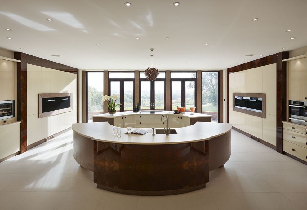 Photo of a contemporary kitchen in Sussex.