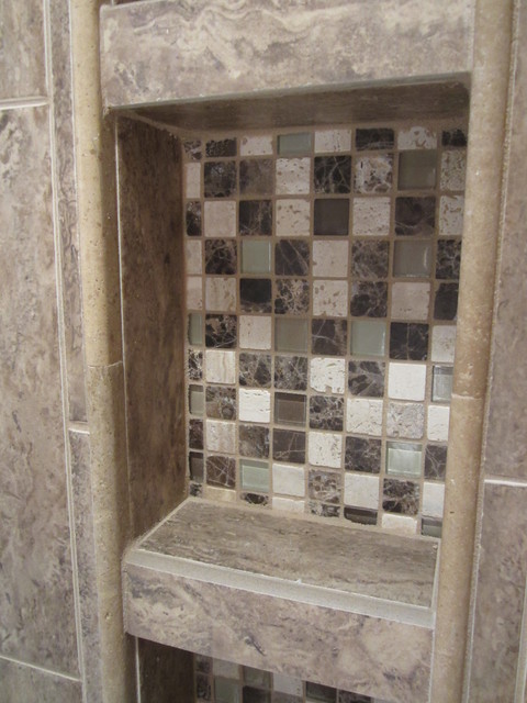 tile shower contemporary-bathroom