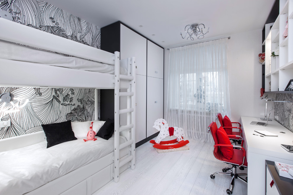 Красно-белый интерьер