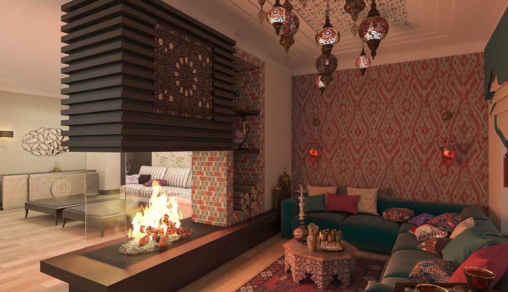 Загородный дом с кальянной. Проект. Визуализация.