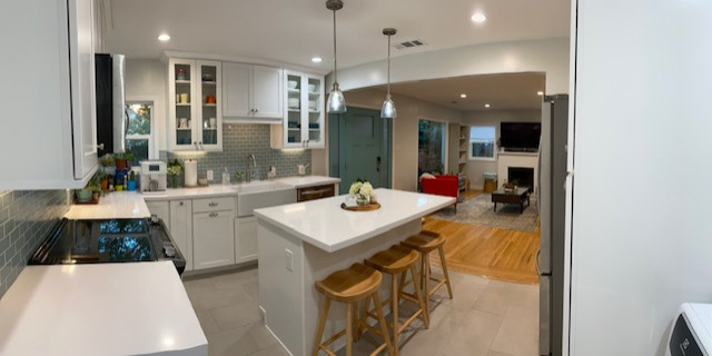 Richmond Kitchen with Custom Handmade Backsplash