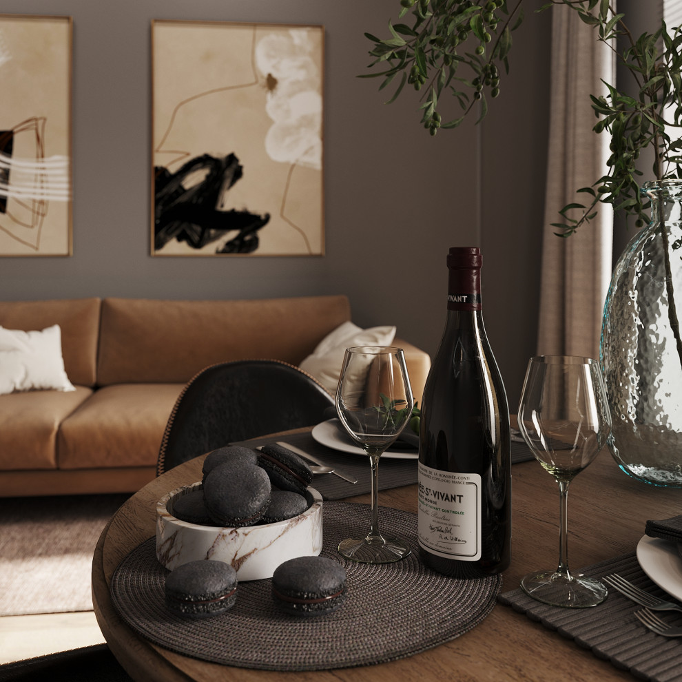 Гостиная в стиле индустриальный шик