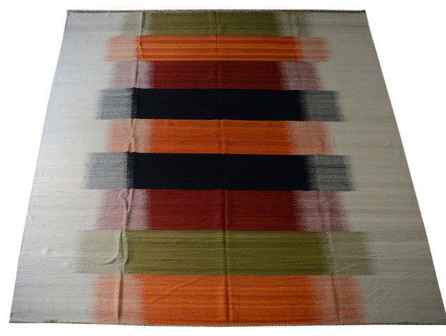 Area Rug Reversible Durie Kilim Hand Woven 100% Wool Rug