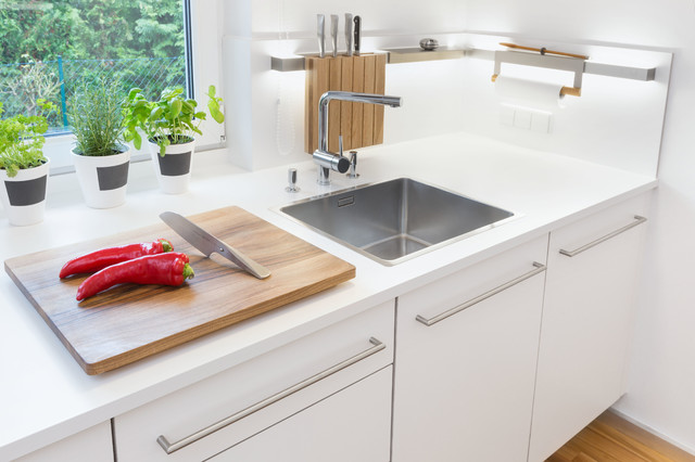 Integrierter Sp&uuml;lmittelspender modern-kitchen
