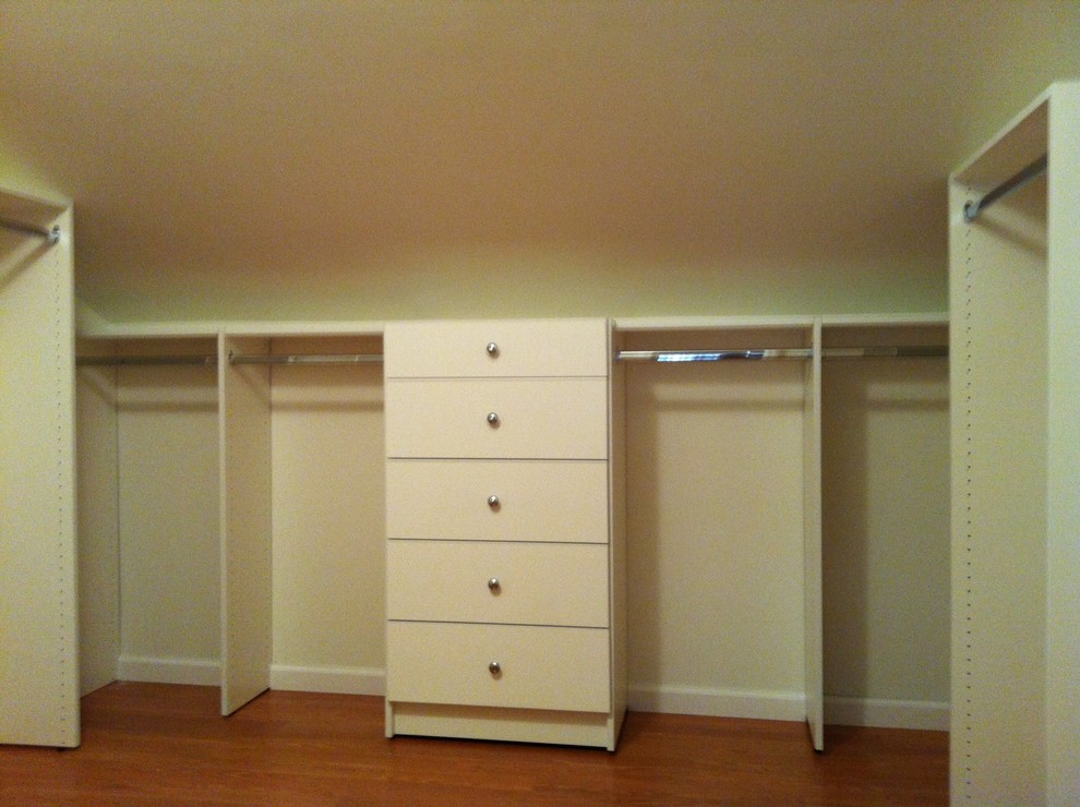 Attic Converted Into Closet American Traditional