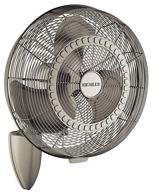 Kichler 339218ni Pola Outdoor Wall Fan Brushed Nickel 18