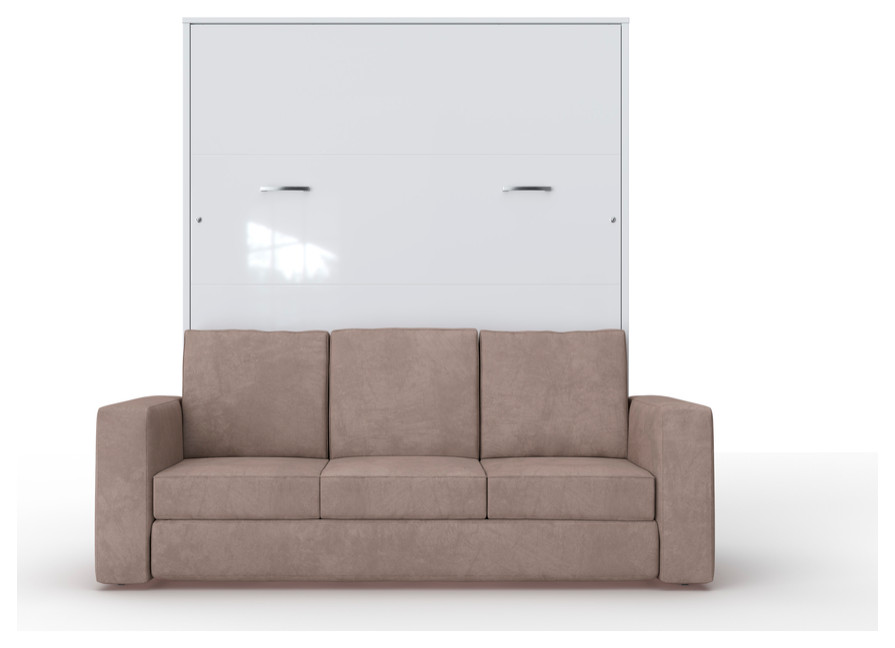 Contempo Vertical Wall Bed with a Sofa, 62.9x78.7 inch Transitional