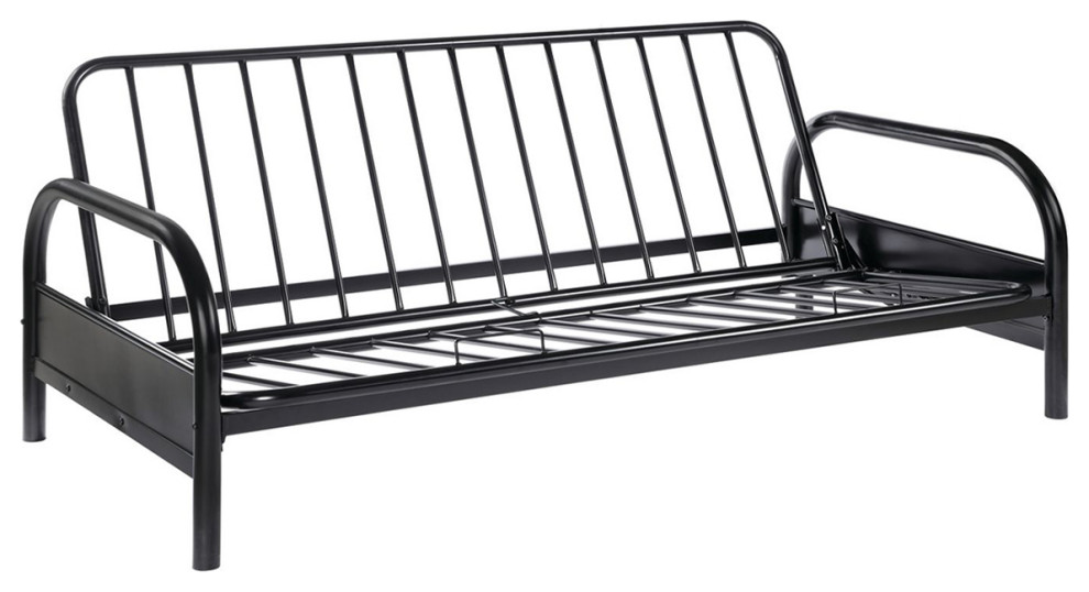 Adjustable Metal Futon Frame In Black Industrial Futon Frames By   Home Design 