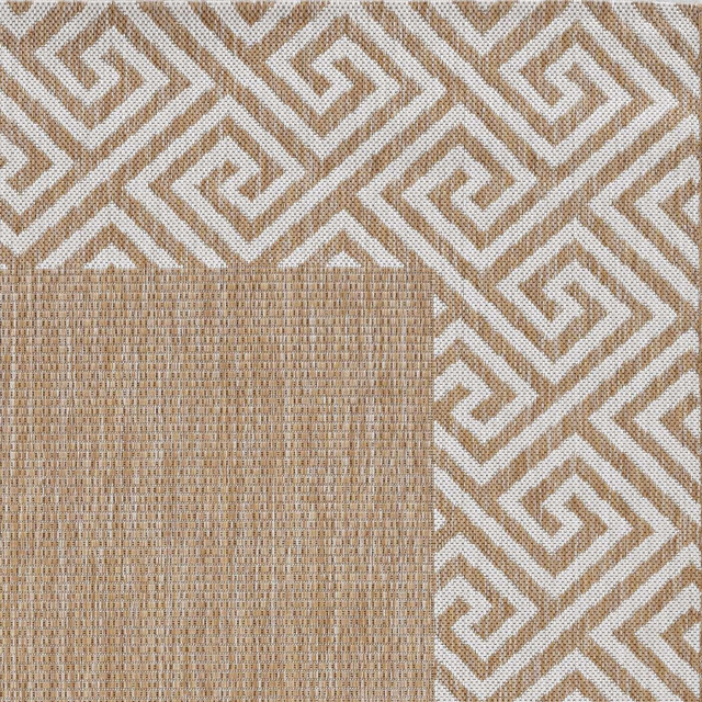 5'x7' Ivory Machine Woven UV Treated Greek Key Bordered Indoor Outdoor Area Rug - Contemporary - Outdoor Rugs - by UStradeENT LLC | Houzz 5'x7' Ivory Machine Woven UV Treated Greek Key Bordered Indoor Outdoor Area Rug - Contemporary - Outdoor Rugs - by UStradeENT LLC | Houzz