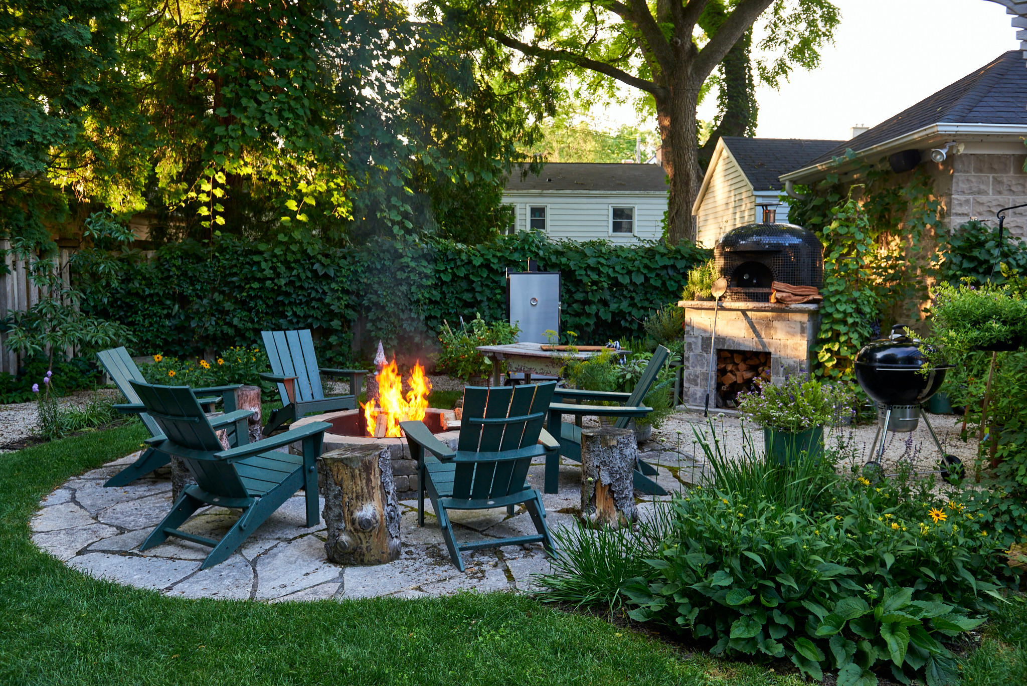 Rustic Backyard Fire Pit - Cedarburg, WI