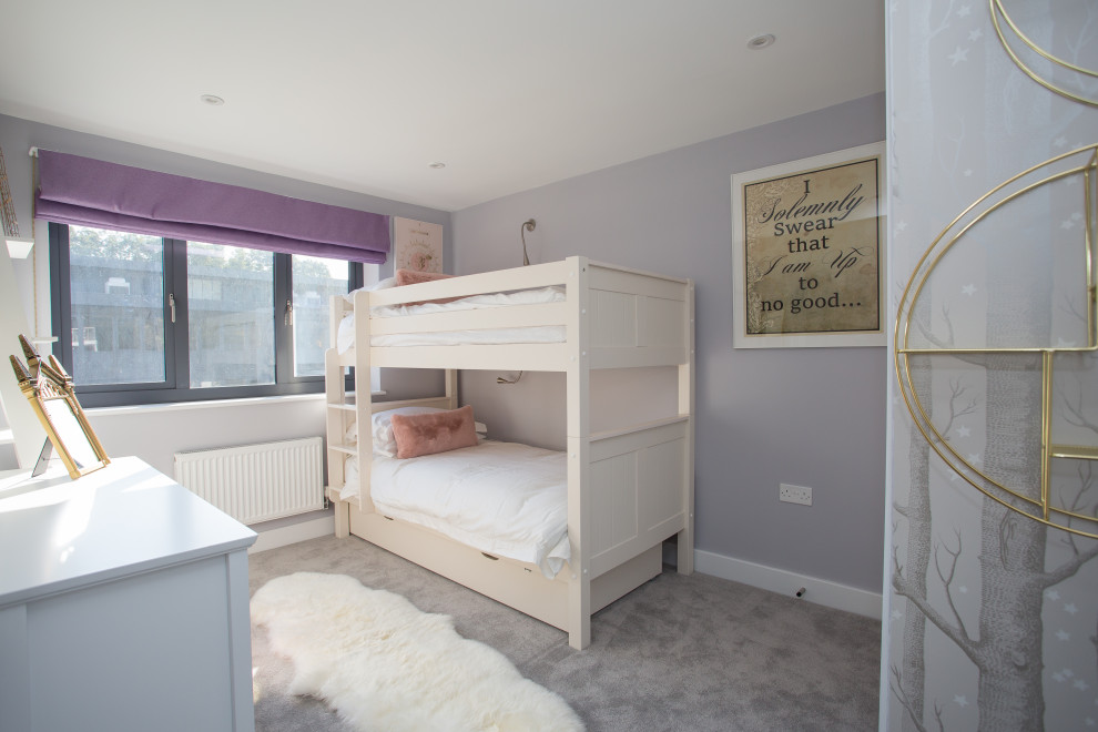 Modern kids' bedroom in Sussex.