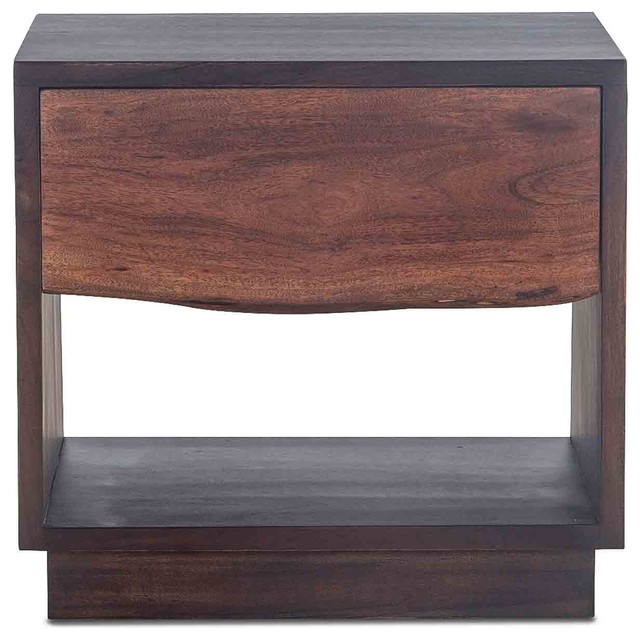 Palermo Acacia Wood Live Edge Night Chest Transitional