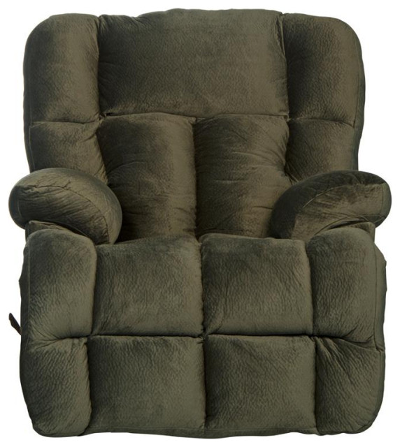 Cirrus Rocker Recliner in Sage Green Polyester Fabric Transitional