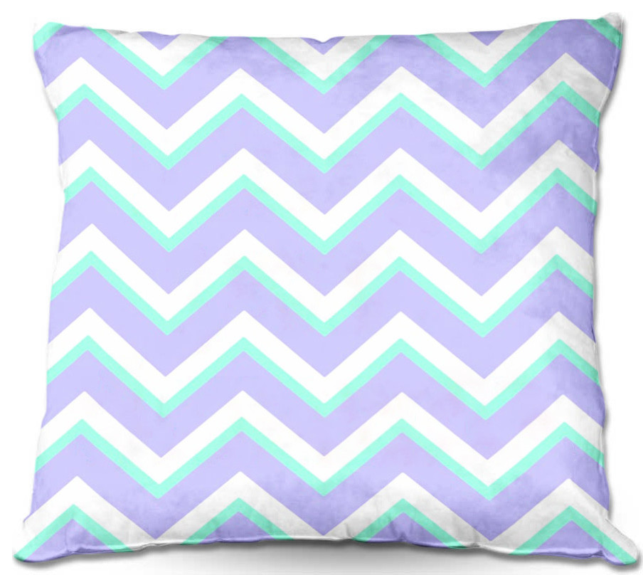 DiaNoche Outdoor Pillows Purple Mint Layer I